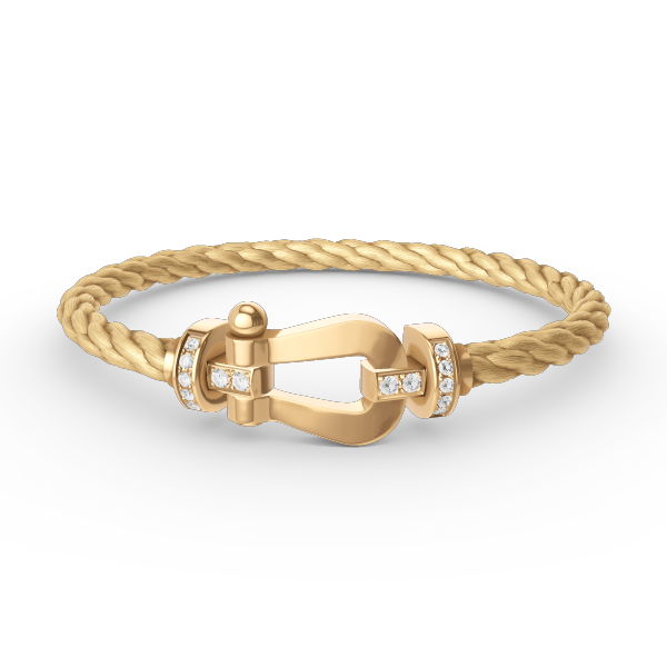 [Stellar Jewelry]FORCE LARGE HORSESHOE HALF DIAMOND BRACELET GOLD