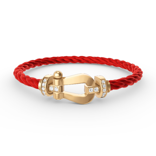 [Stellar Jewelry]FORCE LARGE HORSESHOE HALF DIAMOND BRACELET GOLD