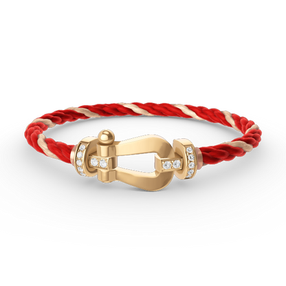 [Stellar Jewelry]FORCE LARGE HORSESHOE HALF DIAMOND BRACELET GOLD