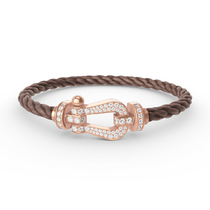 [Stellar Jewelry]FORCE LARGE HORSESHOE FULL DIAMOND BRACELET ROSE GOLD
