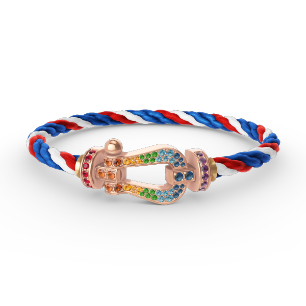 [Stellar Jewelry]FORCE LARGE HORSESHOE  COLORED DIAMOND BRACELET ROSE GOLD