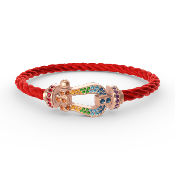 [Stellar Jewelry]FORCE LARGE HORSESHOE  COLORED DIAMOND BRACELET ROSE GOLD
