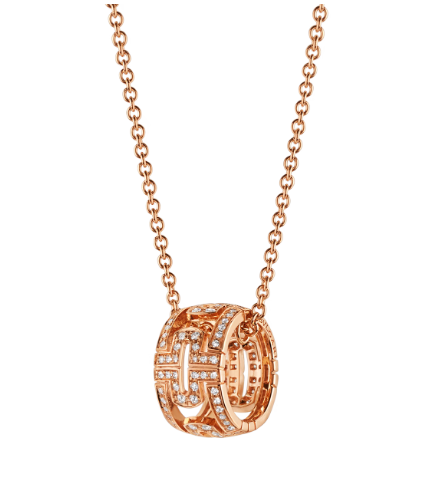 [Stellar Jewelry]PARENTESI NECKLACE PINK GOLD DIAMOND