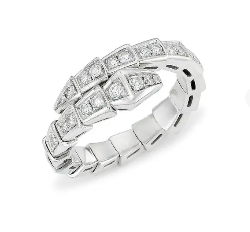 [Stellar Jewelry]SERPENTI RING SILVER DIAMOND PAVED 4MM