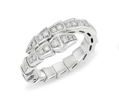 [Stellar Jewelry]SERPENTI RING SILVER DIAMOND PAVED 4MM