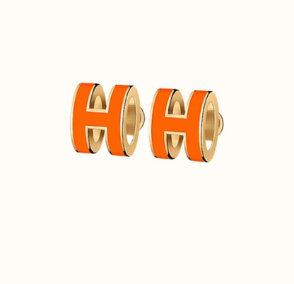 [Stellar Jewelry]MINI POP H EARRINGS ORANGE