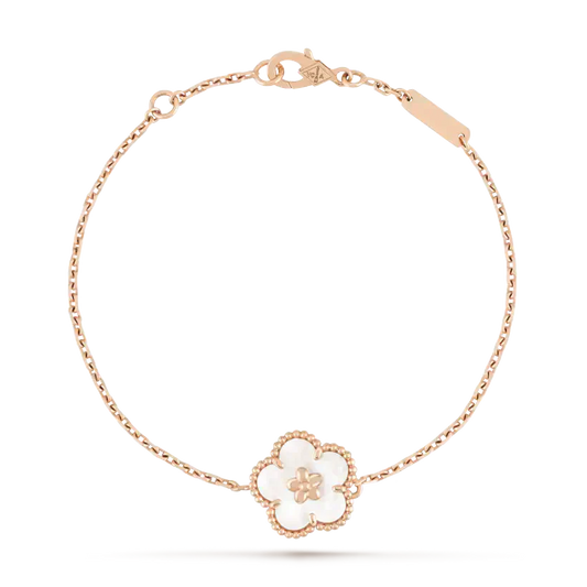 [Stellar Jewelry]LUCKY WHITE MOP PLUM BLOSSOM  BRACELET
