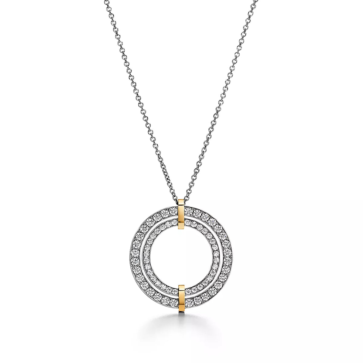 [Stellar jewels]EDGE DIAMOND GOLD SILVER NECKLACE
