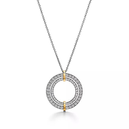 [Stellar jewels]EDGE DIAMOND GOLD SILVER NECKLACE