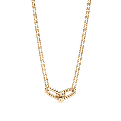 [Stellar jewels]HARDWEAR GOLD DOUBLE LINK NECKLACE