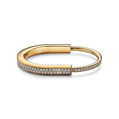 [Stellar jewels]LOCK BRACELET DIAMOND PAVED