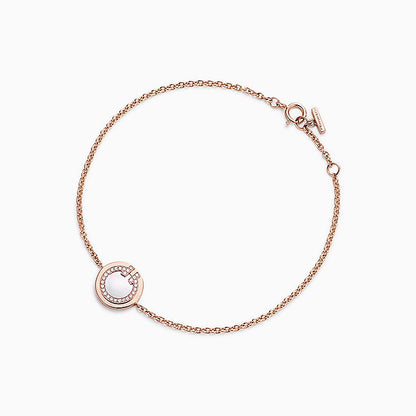[Stellar jewels]DIAMOND CIRCLE PINK GOLD BRACELET