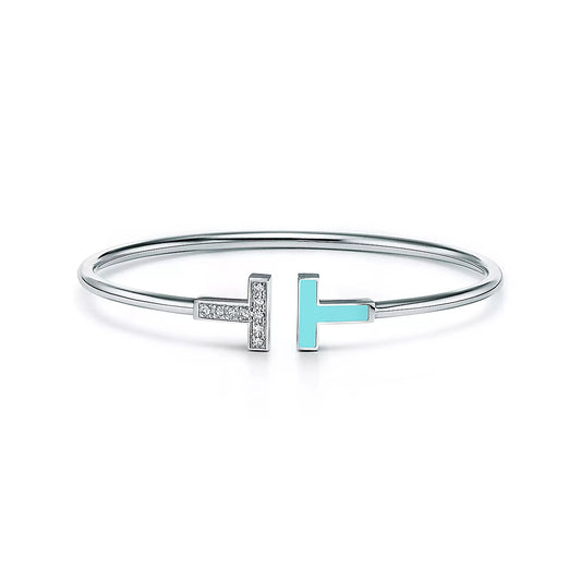 [Stellar jewels]T BRACELET 1.8MM TURQUOISE DIAMOND PINK GOLD