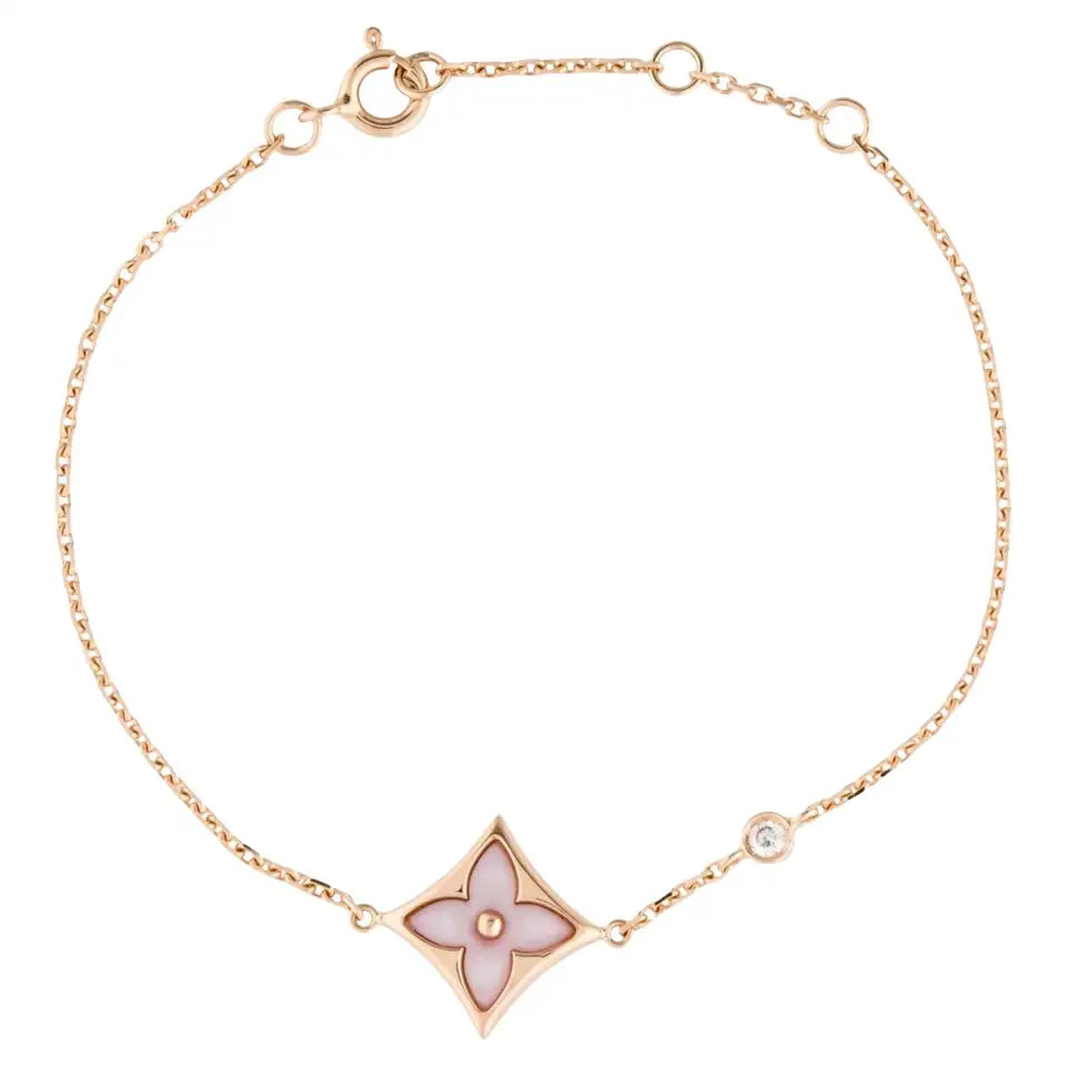 [Stellar Jewelry]STAR 1 DIAMOND PINK GOLD BRACELET