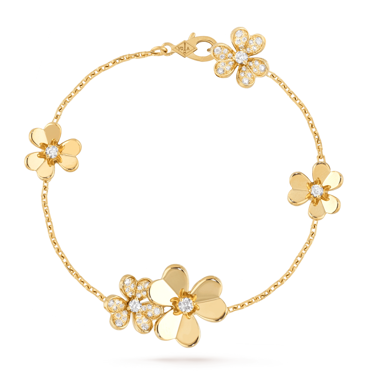 [Stellar Jewelry]FRIVOLE GOLD 5 FLOWERS BRACELET