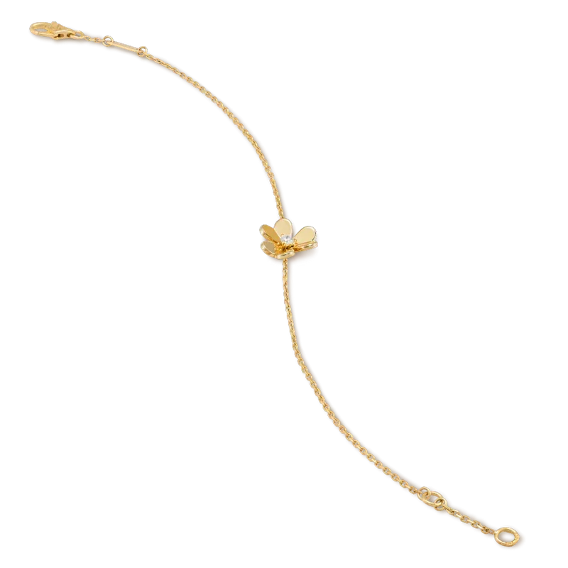 [Stellar Jewelry]FRIVOLE GOLD FLOWER PINK MALACHITE BRACELET