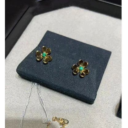[Stellar Jewelry]FRIVOLE  FLOWER MALACHITE EARRINGS