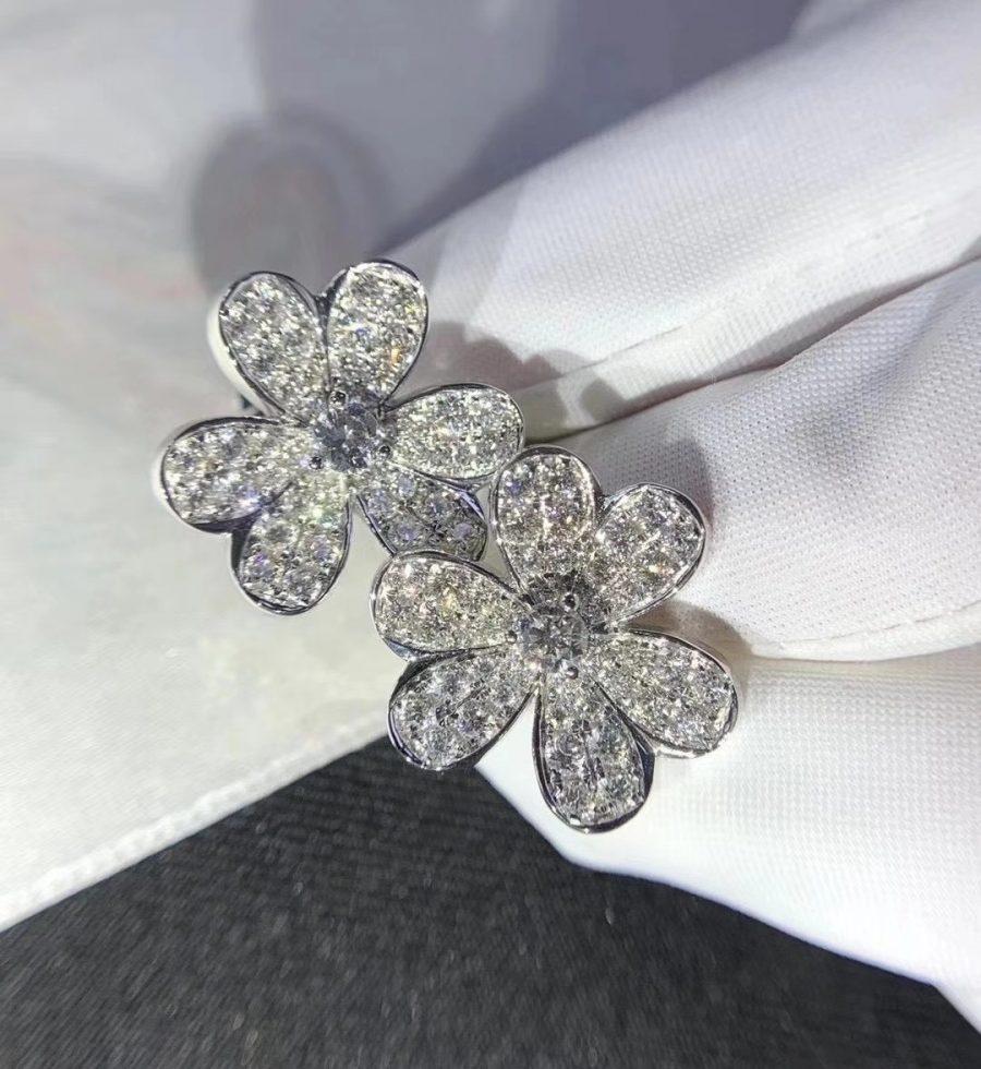 [Stellar Jewelry]FRIVOLE SILVER FLOWER DIAMOND EARRINGS