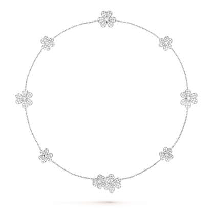 [Stellar Jewelry]FRIVOLE SILVER 9 FLOWERS NECKLACE