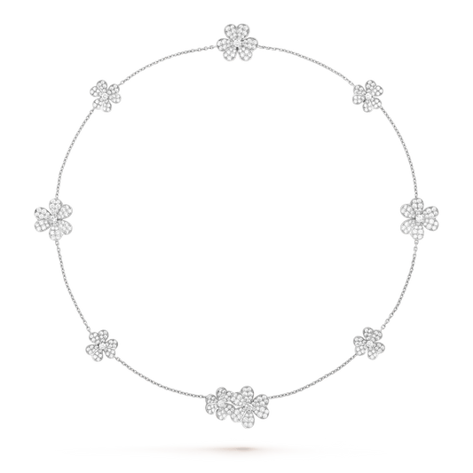 [Stellar Jewelry]FRIVOLE SILVER 9 FLOWERS NECKLACE