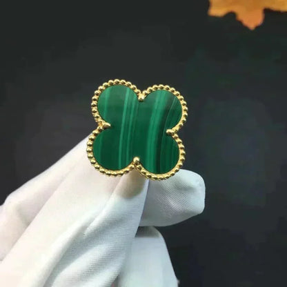 [Stellar Jewelry]CLOVER MALACHITE RING