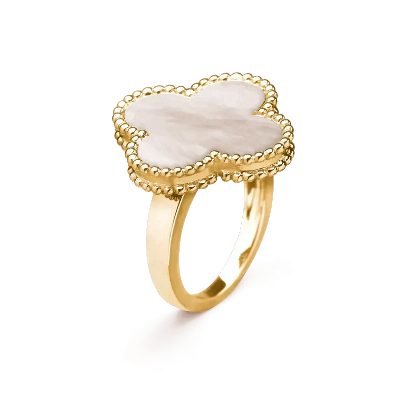 [Stellar Jewelry]CLOVER WHITE MOP RING