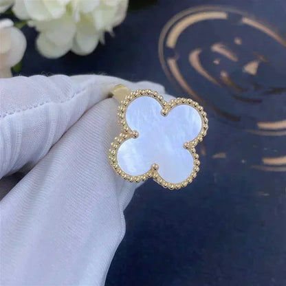 [Stellar Jewelry]CLOVER WHITE MOP RING