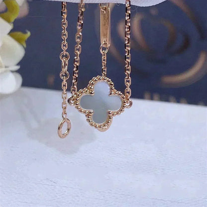 [Stellar Jewelry]CLOVER WHITE MOP SINGLE FLOWER BRACELET