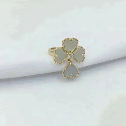 [Stellar Jewelry]SWEET CLOVER WHITE MOP RING