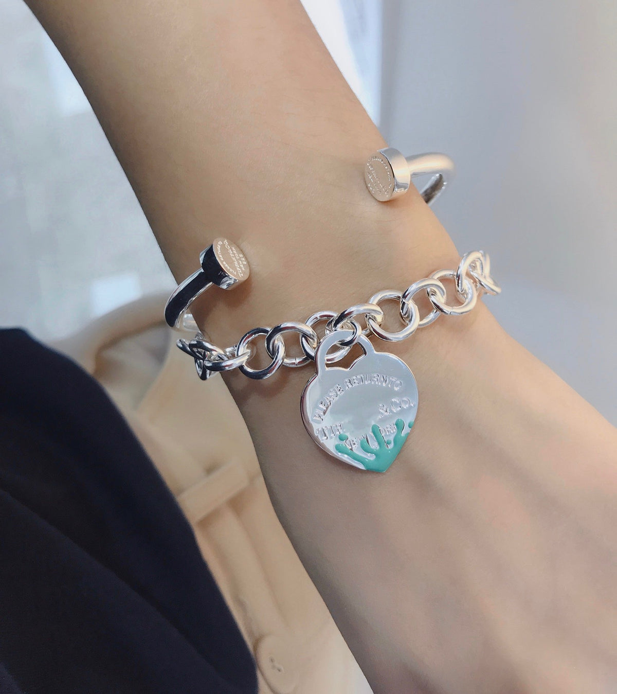 [Stellar jewels]LOVE HEART RETURN TO TIF SILVER BRACELET