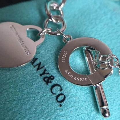 [Stellar jewels]LOVE HEART PIN BUCKLE RETURN TO TIF SILVER BRACELET