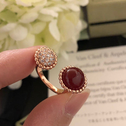 [Stellar Jewelry]PERLEE COULEURS DIAMOND ROSE GOLD BETWEEN THE FINGER RING