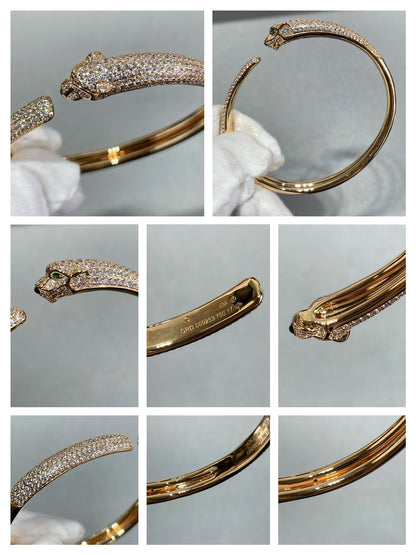 [Stellar Jewelry]PANTHERE FULL DIAMOND OPEN BRACELET