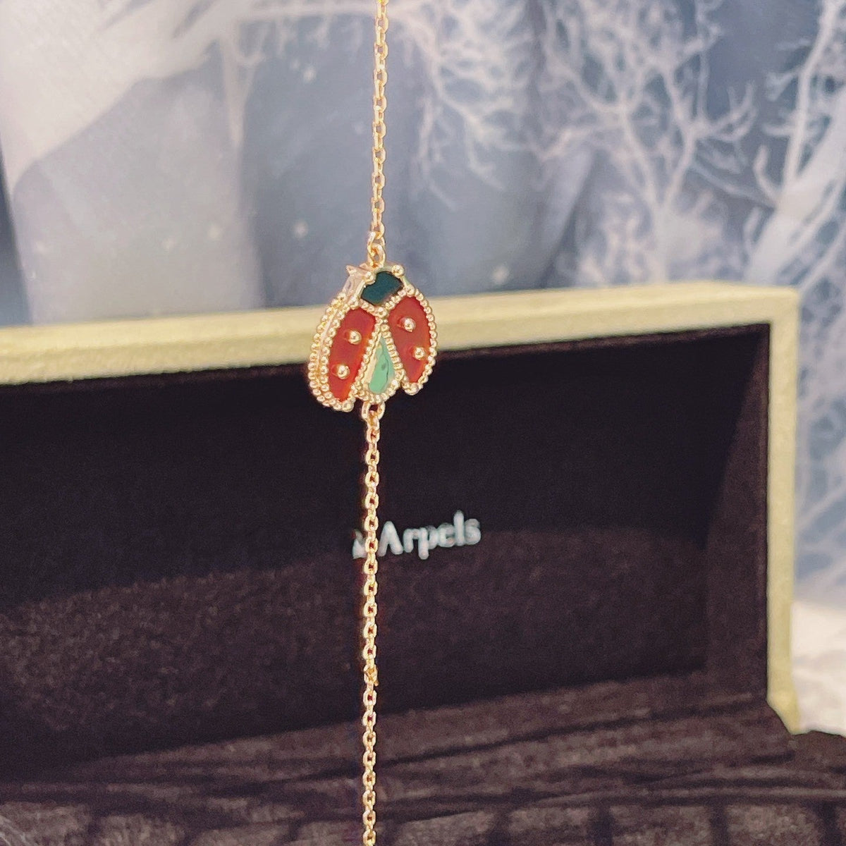 [Stellar Jewelry]LUCKY SPRING 1 MOTIF PINK GOLD BRACELET