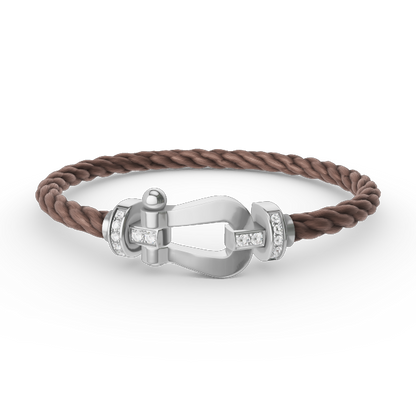 [Stellar Jewelry]FORCE LARGE HORSESHOE HALF DIAMOND BRACELET SILVER