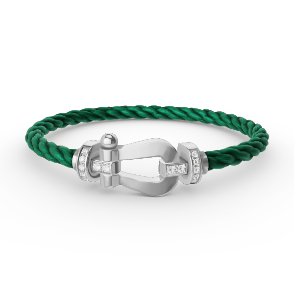 [Stellar Jewelry]FORCE LARGE HORSESHOE HALF DIAMOND BRACELET SILVER