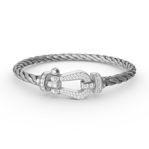 [Stellar Jewelry]FORCE LARGE HORSESHOE FULL DIAMOND BRACELET SILVER