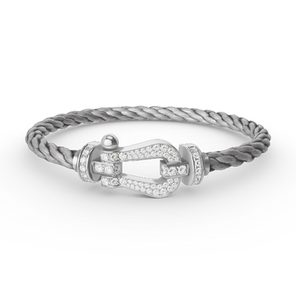 [Stellar Jewelry]FORCE LARGE HORSESHOE FULL DIAMOND BRACELET SILVER