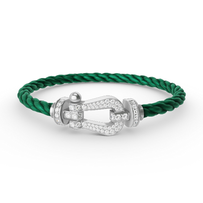 [Stellar Jewelry]FORCE LARGE HORSESHOE FULL DIAMOND BRACELET SILVER
