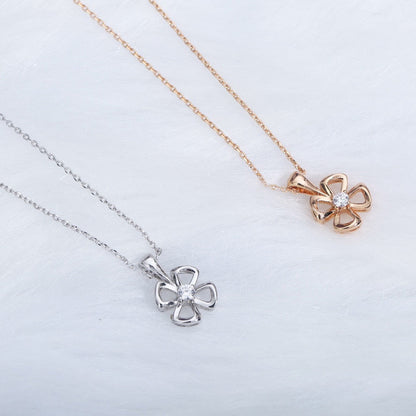 [Stellar Jewelry]FIOREVER NECKLACE DIAMOND CENTER