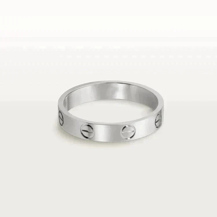 [Stellar Jewelry]LOVE RING 4MM 1 DIAMOND SILVER