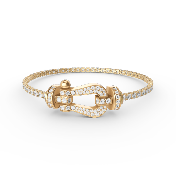 [Stellar Jewelry]FORCE  LARGE HORSESHOE FULL DIAMOND TENNIS BRACELET