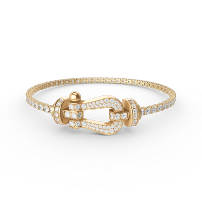 [Stellar Jewelry]FORCE  LARGE HORSESHOE FULL DIAMOND TENNIS BRACELET