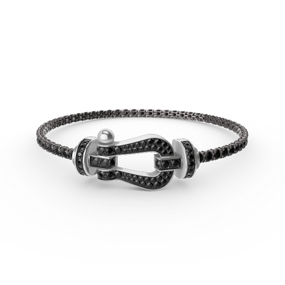 [Stellar Jewelry]FORCE  LARGE HORSESHOE FULL DIAMOND TENNIS BRACELET